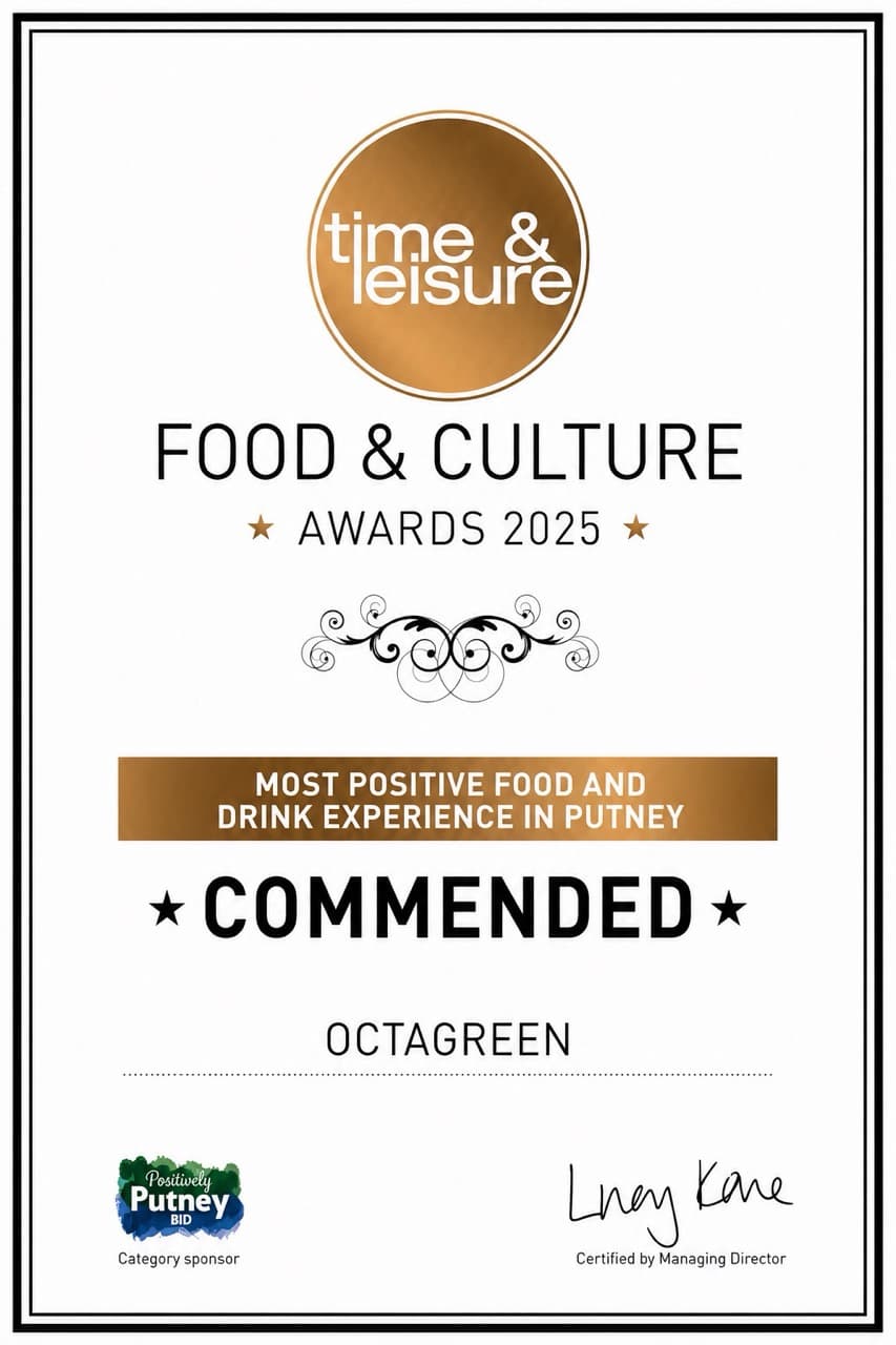 Most Positive Food and Drink Experience in Putney — Commended