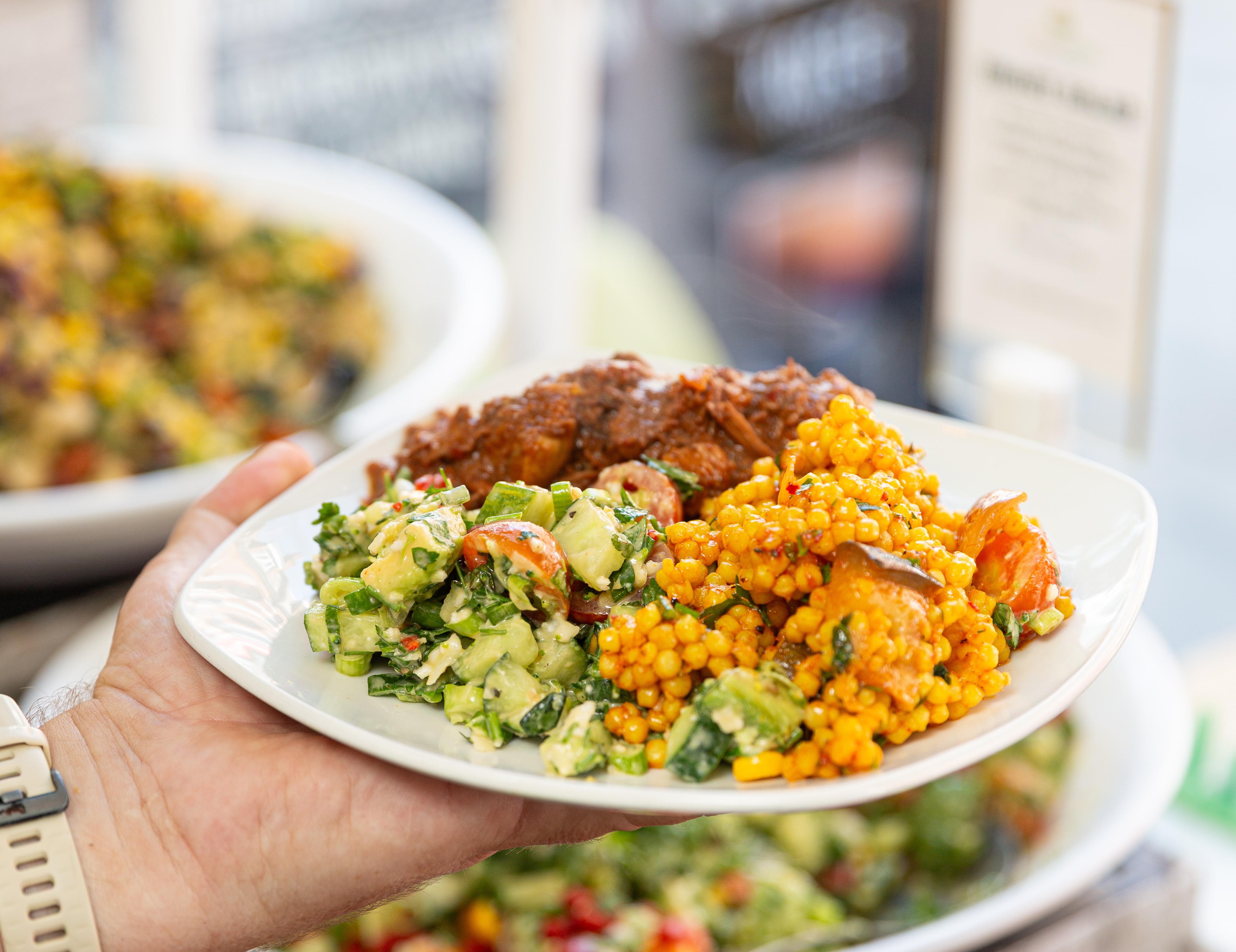 Professional catering plate presentation