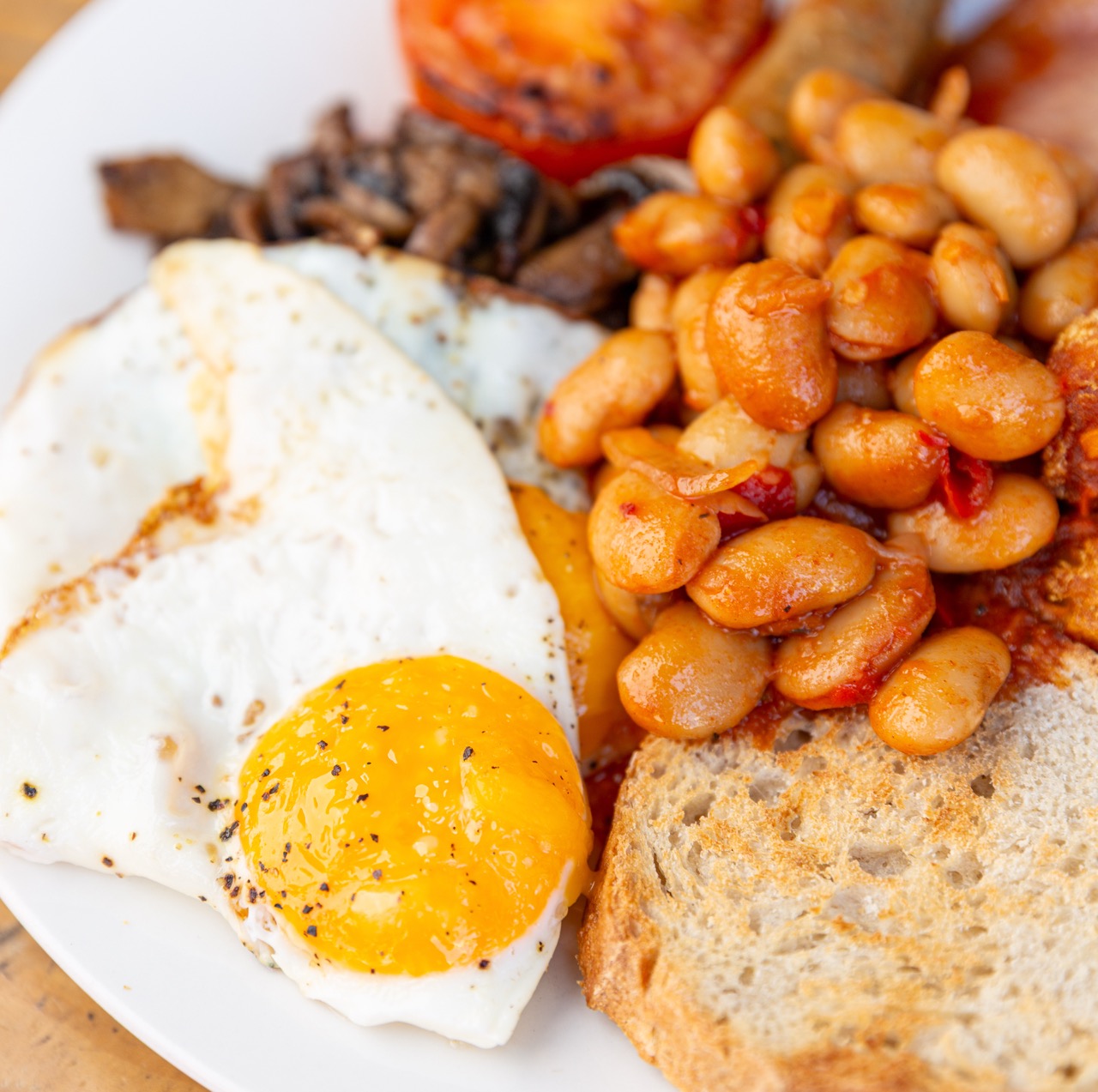 Traditional full English breakfast with all the trimmings